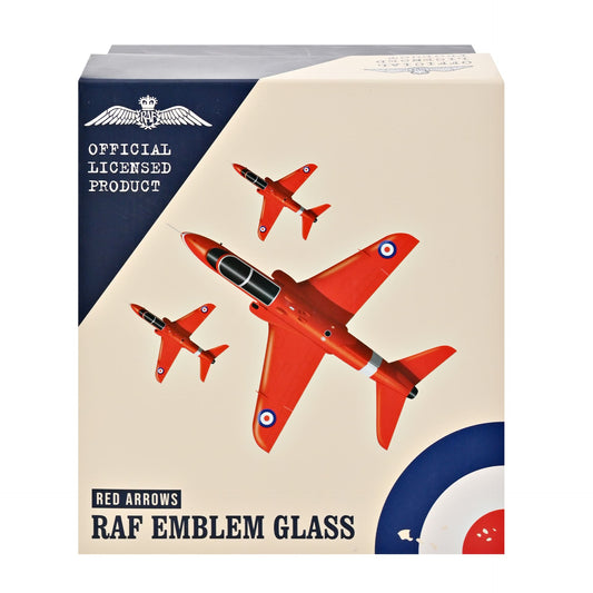 RAF Glass & Metal Whiskey Tumbler - Red Arrows