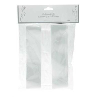 Decorative Wedding Car Ribbon & Bow Set: 9 Metres + 3 Bows, Various Colours