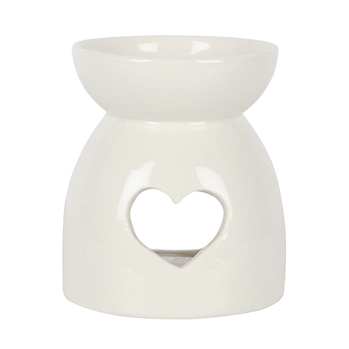 White Heart Cut Out Oil Burner