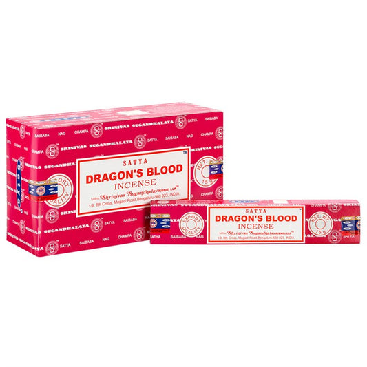 Set of 12 Dragon's Blood Incense Sticks by Satya (12/50)