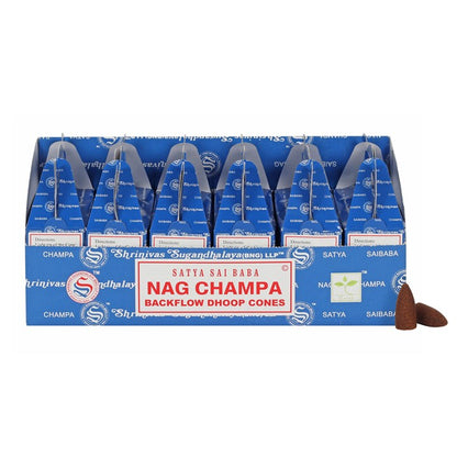 Set of 6 Nag Champa Backflow Dhoop Cones by Satya (6/30)
