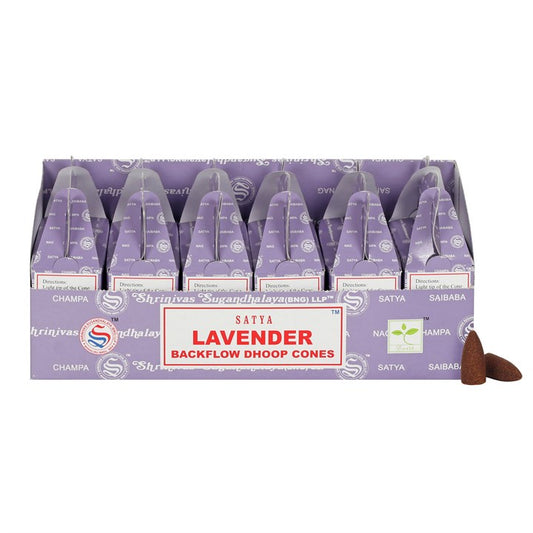 Set of 6 Lavender Backflow Dhoop Cones by Satya (6/30)