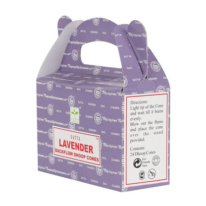 Set of 6 Lavender Backflow Dhoop Cones by Satya (6/30)