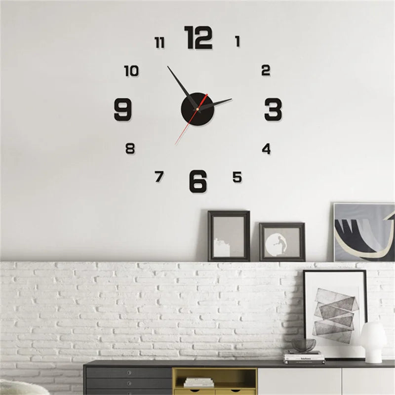 Modern 3D Wall Clock Mirror Sticker