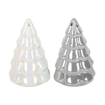 Iridescent Fir Tree Salt and Pepper Shakers