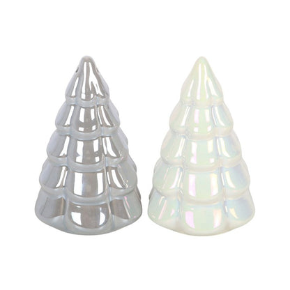 Iridescent Fir Tree Salt and Pepper Shakers