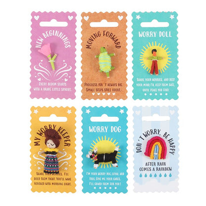 Set of 24 Pocket Positivity Worry Dolls on Display