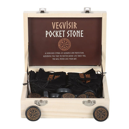 Box of 24 Vegvisir Viking Compass Pocket Stones