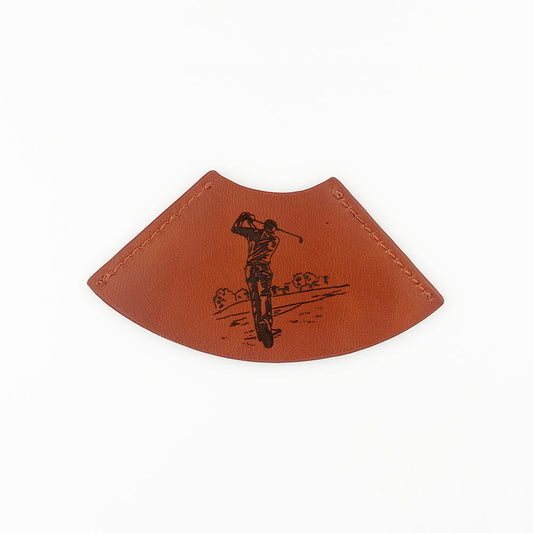 Golf Leather Corner Bookmark
