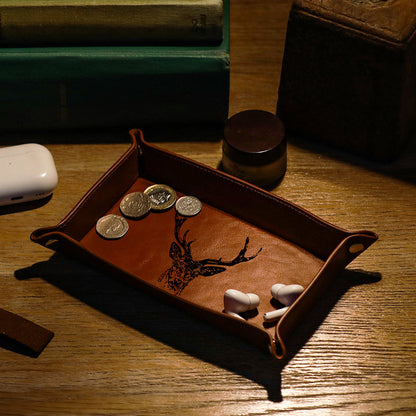 Stag Leather Trinket Tray