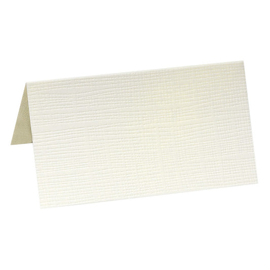 Silk Tent Place Card ~ Ivory or White, Pk 10