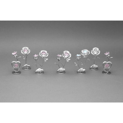 Crystocraft Chrome Plated Rose & Rose Bud - Special Mum