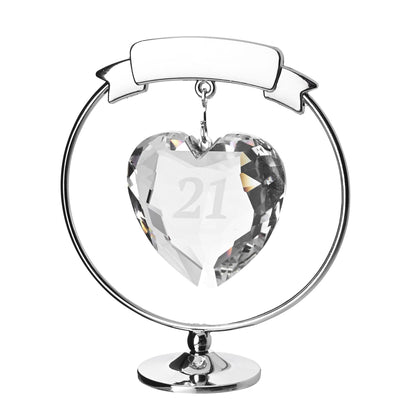 Crystocraft Freestand Crystal Heart  - 21