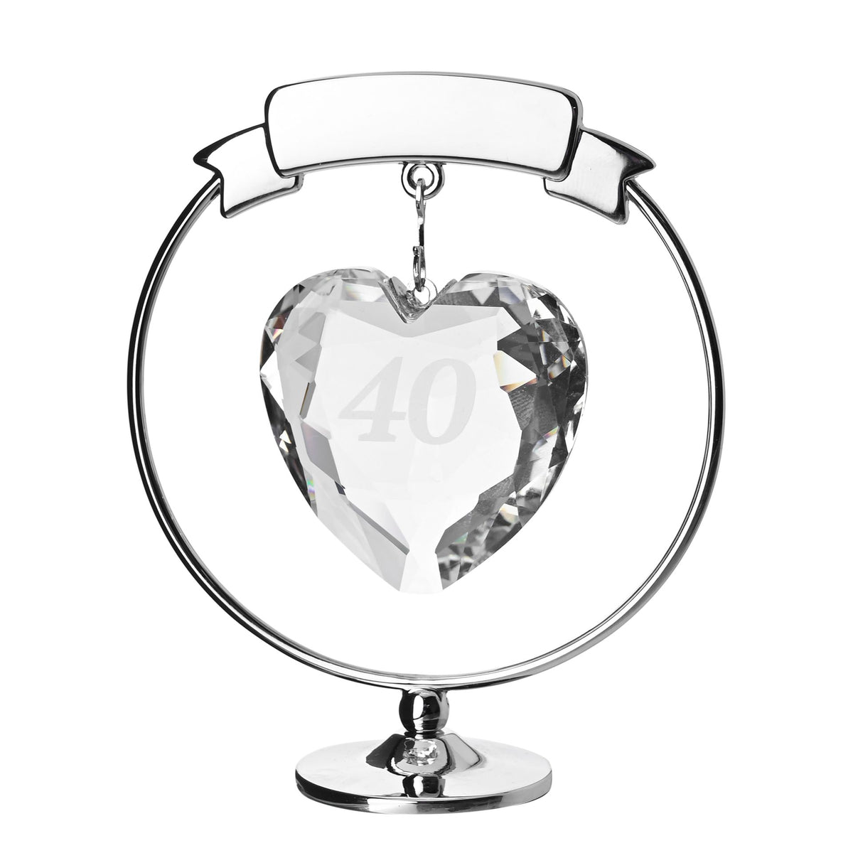 Crystocraft Freestand Crystal Heart  - 40