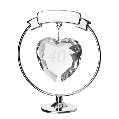 Crystocraft Freestand Crystal Heart  - 40
