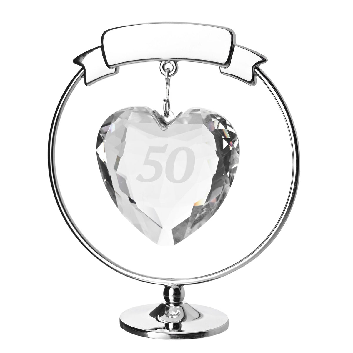 Crystocraft Freestand Crystal Heart  - 50