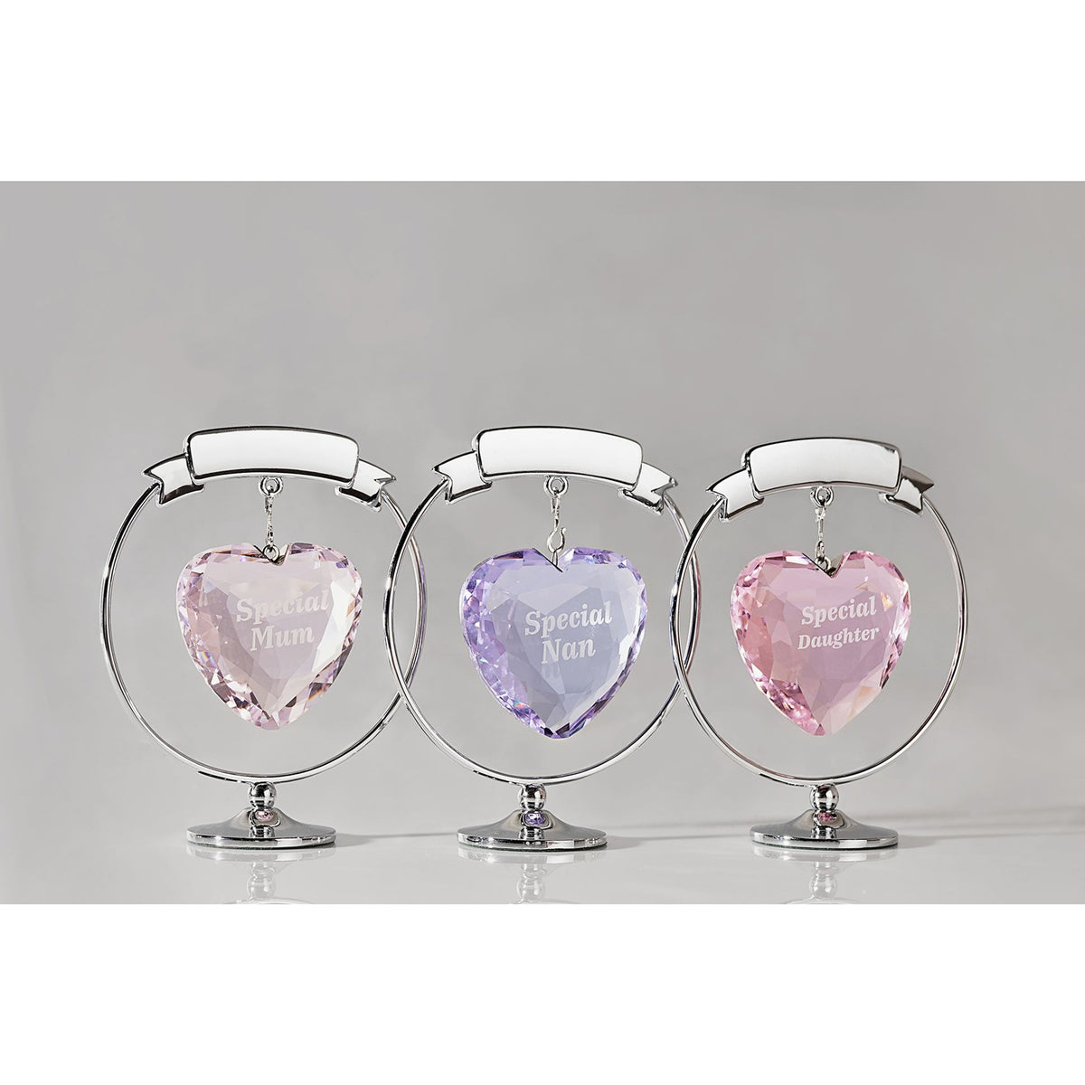 Crystocraft Chrome Plated Circle & Heart - Special Nan