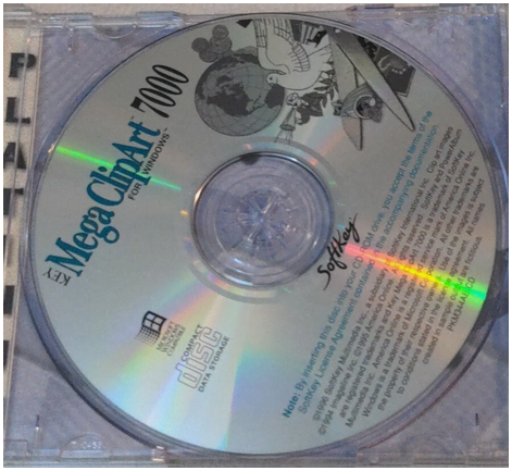 1996 Softkey CD-ROM of Key Mega ClipArt 7000 for Windows