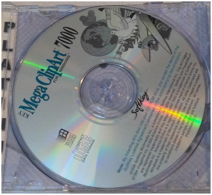 1996 Softkey CD-ROM of Key Mega ClipArt 7000 for Windows