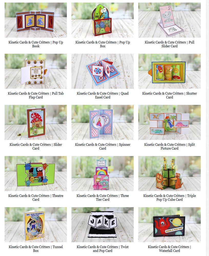 Kinetic Cards & Cute Critters - Cutting Craftorium USB
