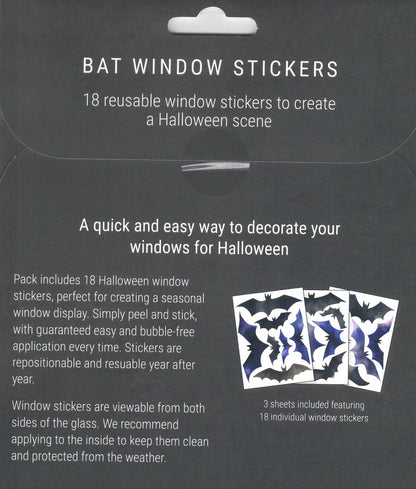 Bat Halloween Window Sticker Set