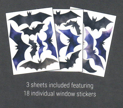 Bat Halloween Window Sticker Set