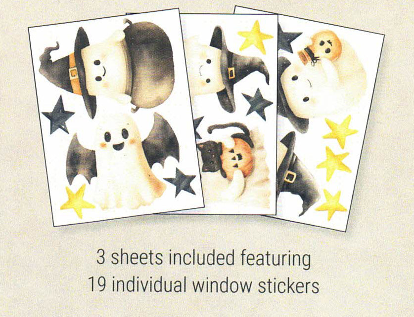 Ghost Halloween Window Sticker Set