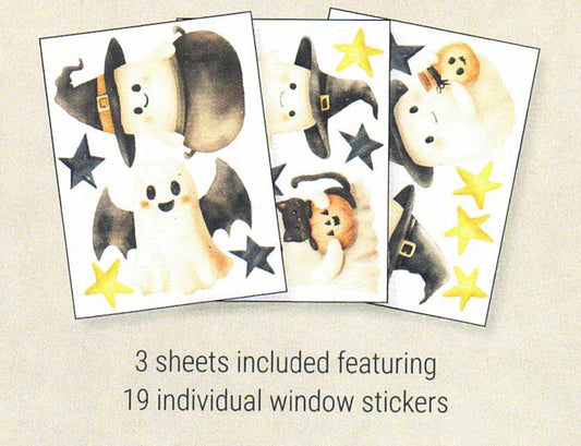 Ghost Halloween Window Sticker Set