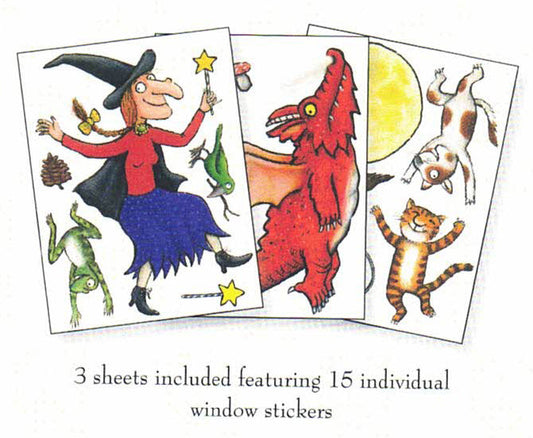 Room on the Broom Halloween Window Sticker Set