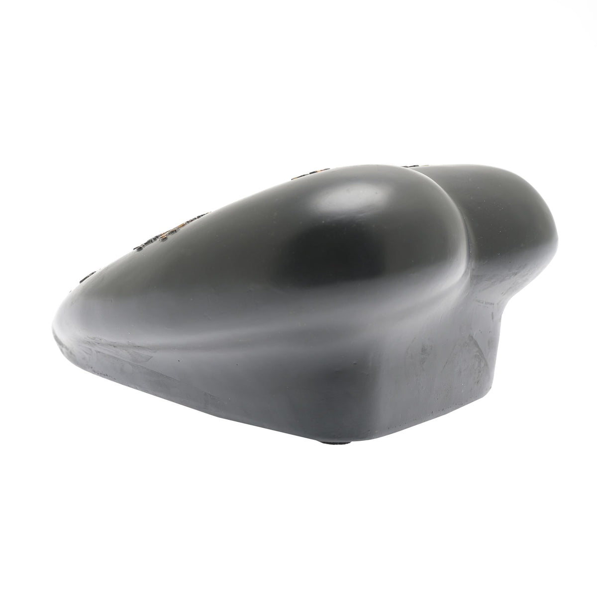 Dark heart-shaped memorial plaque with smooth, blank back surface