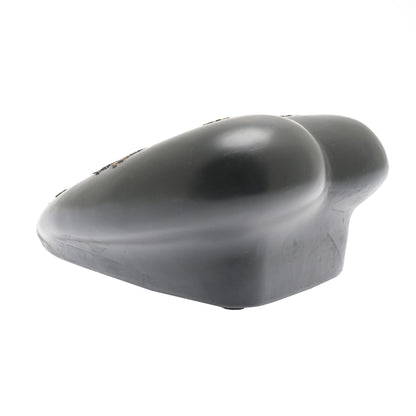 Dark heart-shaped memorial plaque with smooth, blank back surface