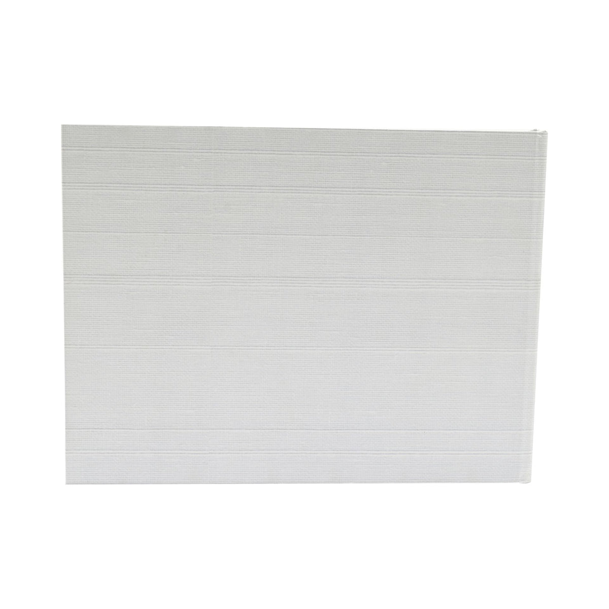 Condolence book back cover with smooth light gray design and horizontal texture