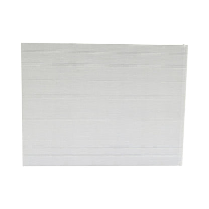 Condolence book back cover with smooth light gray design and horizontal texture