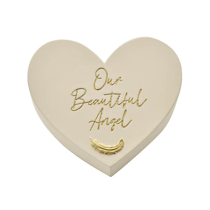 Thoughts of You Memorial Graveside Heart Plaque - Our Angel