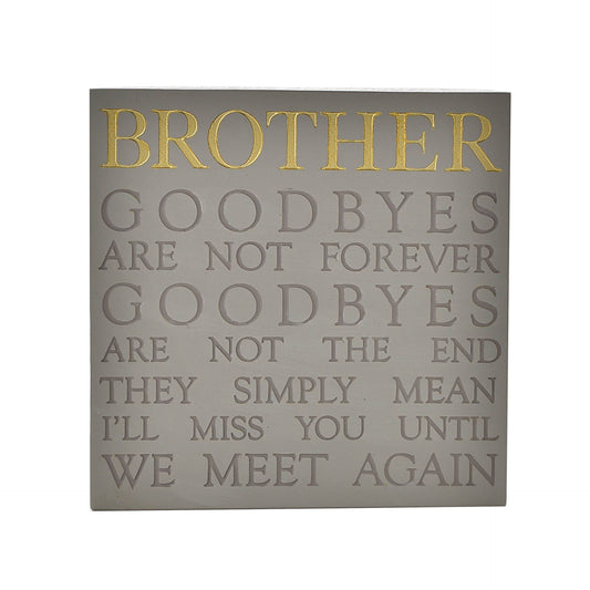 Thoughts of You Memorial Square Plaque - Brother