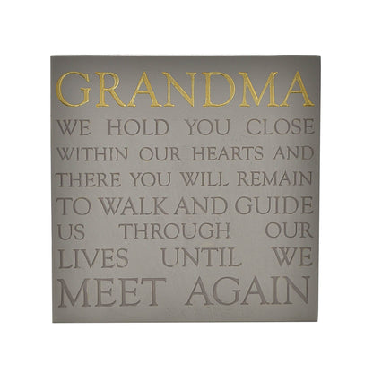 Thoughts of You Memorial Square Plaque - Grandma