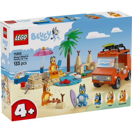 Lego Bluey 11202 Bluey's Beach & Family Car Trip for Children Ages 4+