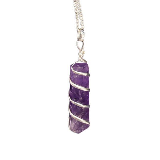 Wire Wrapped Pencil Pendant, 25-30mm