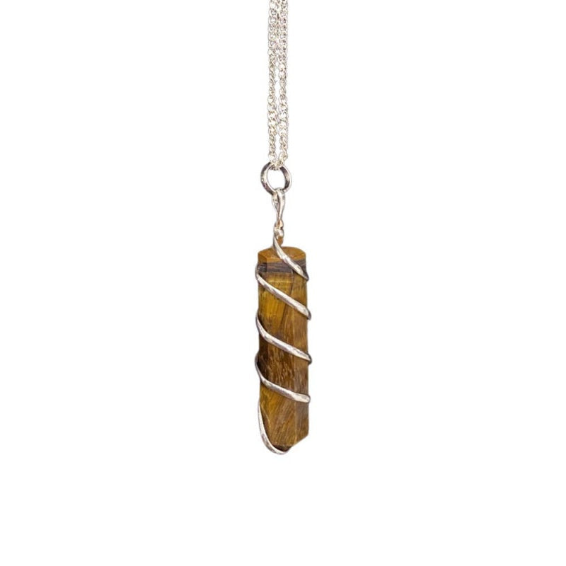 Wire Wrapped Pencil Pendant, 25-30mm