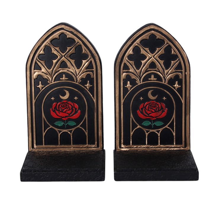 Gothic Rose Cathedral Arch Bookends