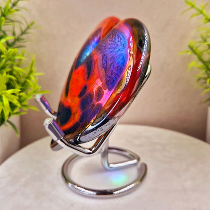 Iridescent Art Glass Heart Ornament