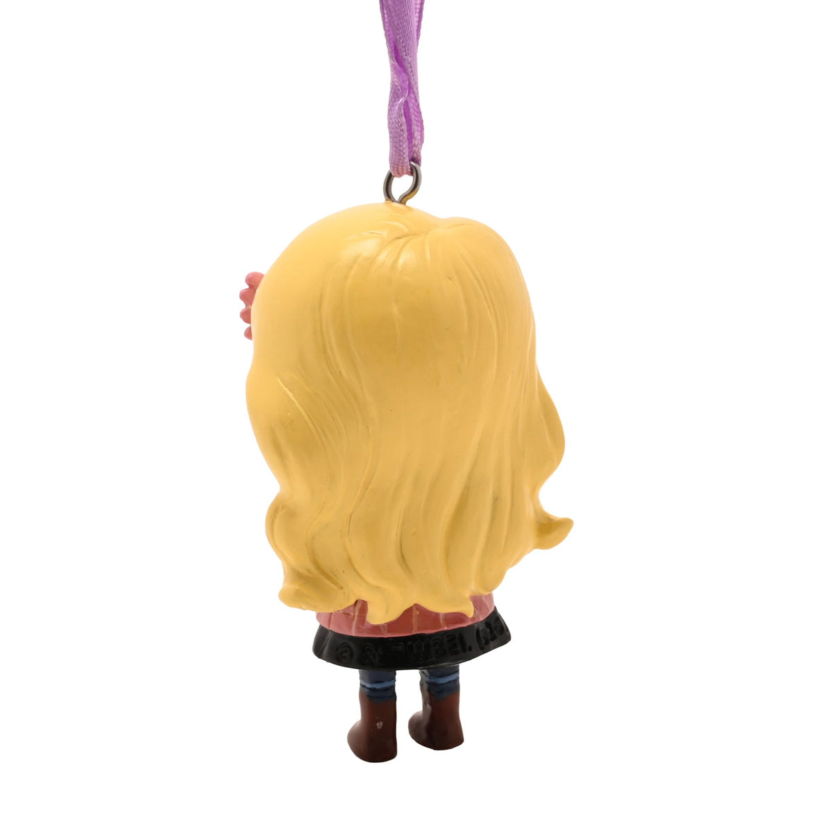 Luna Lovegood hanging tree decoration, blonde hair back view
