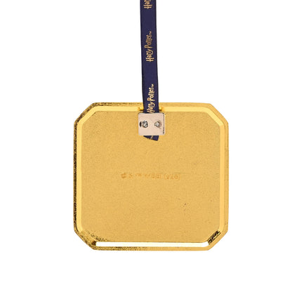 Back of Potions Class metal epoxy hanging decoration with gold hex back and clip