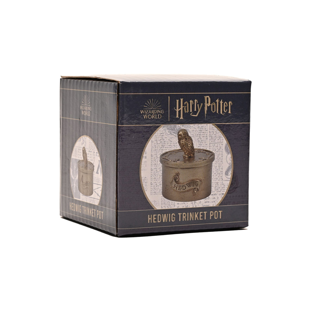 Wizarding World Harry Potter Hedwig trinket pot package box with owl graphic