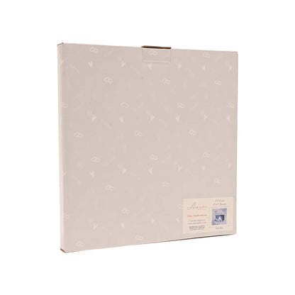 Beige gift box with repeating pattern and 'Amore' sticker label