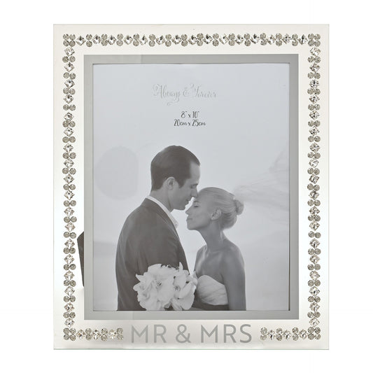 Always & Forever Crystal Border Frame 8" x 10"