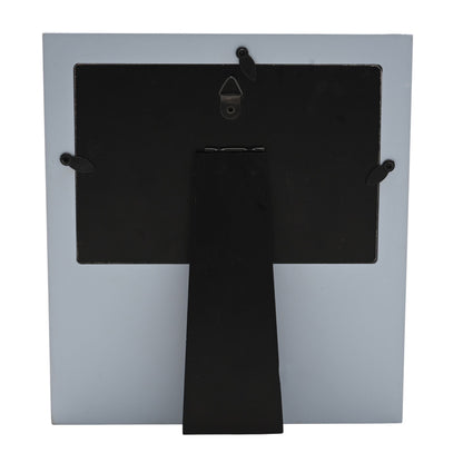 Diamond anniversary photo frame back with hanging hook and black display stand