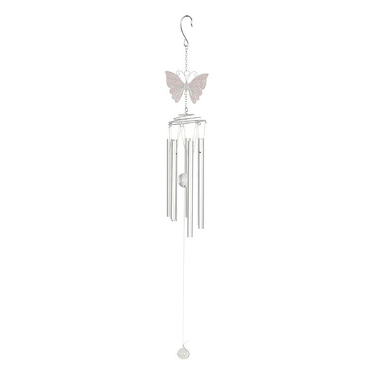 White Butterfly Windchime