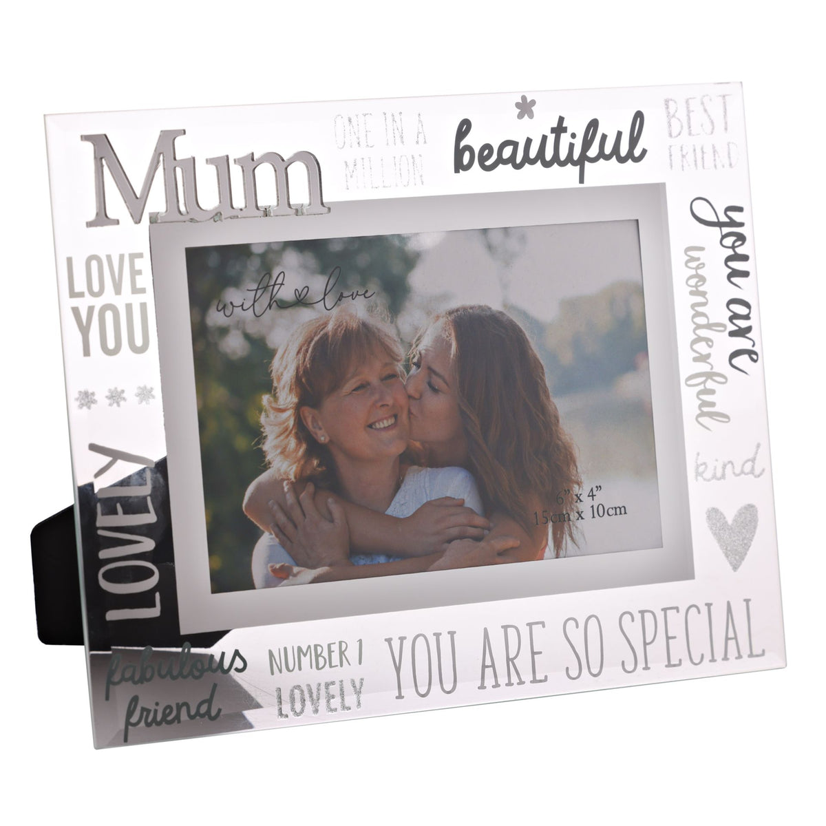 With Love Glass Frame With 3D - Mum