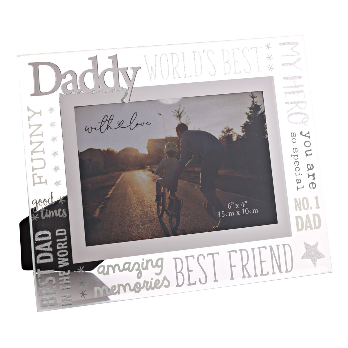 With Love Glass Frame With 3D - Daddy